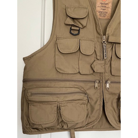 Master Sportsman Rugged Outdoor Hunting Fishing Vest Beige Men's Size M - Picture 4 of 6